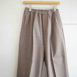 TRAVAIL MANUEL(トラバイユマニュアル)  T/R ツイルチェック裏起毛 1タックスラックス(5066)