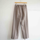 TRAVAIL MANUEL(トラバイユマニュアル)  T/R ツイルチェック裏起毛 1タックスラックス(5066)