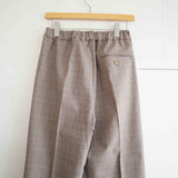 TRAVAIL MANUEL(トラバイユマニュアル)  T/R ツイルチェック裏起毛 1タックスラックス(5066)