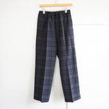 TRAVAIL MANUEL(トラバイユマニュアル)  T/R ツイルチェック裏起毛 1タックスラックス(5066)