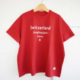 快晴堂(かいせいどう)  半袖GIRL'S Tシャツ (41c-119) 『スイス 山岳観光地図』