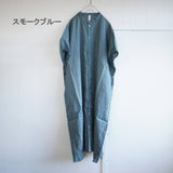 prit(プリット)  フレンチリネンキャンバス スリーブレス スタンドカラービッグシャツ(P82407)