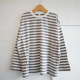 prit(プリット)  ボーダークルーネック ビッグTシャツ(P90525)