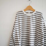prit(プリット)  ボーダークルーネック ビッグTシャツ(P90525)