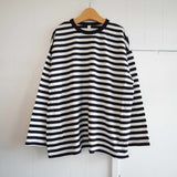 prit(プリット)  ボーダークルーネック ビッグTシャツ(P90525)