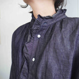 LABORATORY(ラボレイトリー) デニムフリルブラウス(LA420)