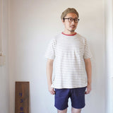 Arvor Maree(アルボマレー) ボーダーポケットTシャツ(NT/GY)