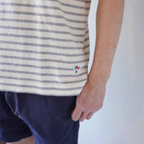 Arvor Maree(アルボマレー) ボーダーポケットTシャツ(NT/GY)