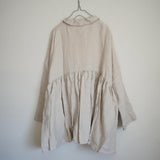 Gauze#(ガーゼ) ラウンドカラーチュニックブラウス(G684)