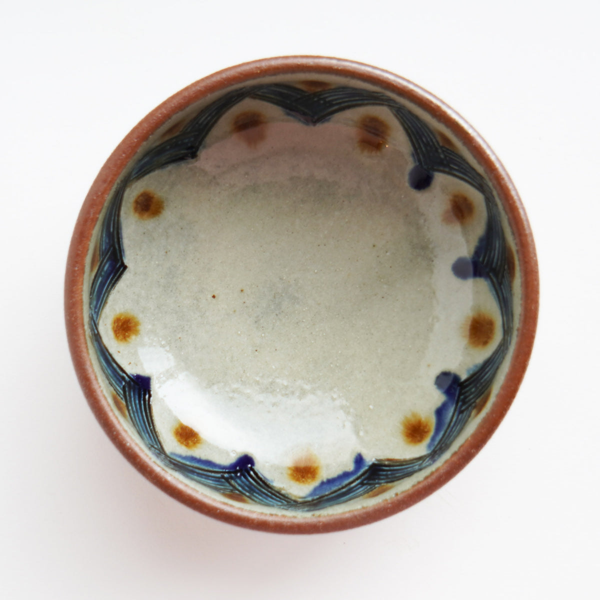 ヒネモスノタリ 4寸丸鉢（幾何学紋）やちむん – Rico・リコ出張所