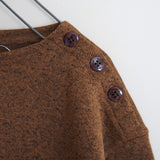 Arvor Maree(アルボマレー) ショルダーボタンニット