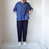 快晴堂(かいせいどう)  接結INDデニム Wide Girl'sシャツ 13s-39