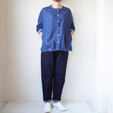 快晴堂(かいせいどう)  接結INDデニム Wide Girl'sシャツ 13s-39