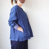 快晴堂(かいせいどう)  接結INDデニム Wide Girl'sシャツ 13s-39