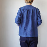 快晴堂(かいせいどう)  接結INDデニム Wide Girl'sシャツ 13s-39