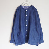 快晴堂(かいせいどう)  接結INDデニム Wide Girl'sシャツ 13s-39