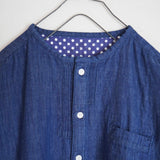 快晴堂(かいせいどう)  接結INDデニム Wide Girl'sシャツ 13s-39