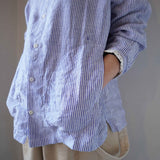 快晴堂(かいせいどう) スタンド襟Wideシャツ(21s-46)