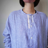 快晴堂(かいせいどう) スタンド襟Wideシャツ(21s-46)