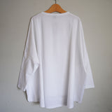 TRAVAIL MANUEL(トラバイユマニュアル)  ミディ天竺ワイドプルオーバー(221009)