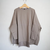 TRAVAIL MANUEL(トラバイユマニュアル)  ミディ天竺ワイドプルオーバー(221009)