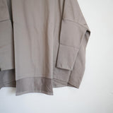 TRAVAIL MANUEL(トラバイユマニュアル)  ミディ天竺ワイドプルオーバー(221009)