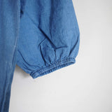 Clip.tab(クリップタブ) インディゴシャンブレーフリルプルオーバー(3221T-001)