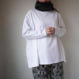 TRAVAIL MANUEL(トラバイユマニュアル)  ミディ天竺ワイドプルオーバー(221009)