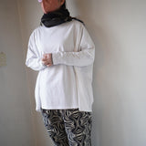 TRAVAIL MANUEL(トラバイユマニュアル)  ミディ天竺ワイドプルオーバー(221009)