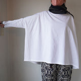 TRAVAIL MANUEL(トラバイユマニュアル)  ミディ天竺ワイドプルオーバー(221009)