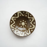 やちむん 菅原謙 3寸リム皿(幾何学)