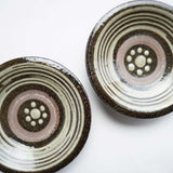 菅原謙 4寸皿(線)