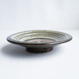 菅原謙 4寸皿(線)