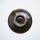 菅原謙 4寸皿(線)