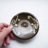 菅原謙 4寸皿(唐草)
