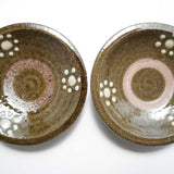 菅原謙 4寸皿(花)