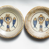 ノモ陶器製作所　６寸皿（エジプト紋　A）