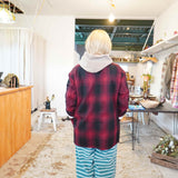 MASTER&CO(マスターアンドコー)　OMBRE CHECK JACKET（RED）