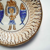 ノモ陶器製作所　８寸皿（エジプト紋　A）