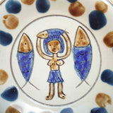 ノモ陶器製作所　８寸皿（エジプト紋　C　点打ち）