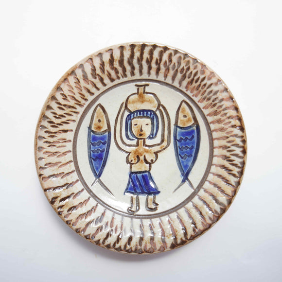 ノモ陶器製作所　5寸皿（エジプト紋　A）