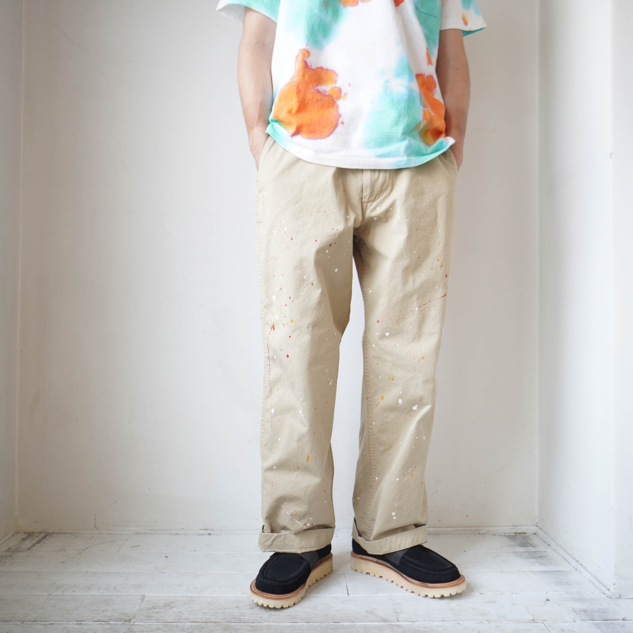 MASTER&CO(マスターアンドコー) CHINO PANT WITH PAINT(ベージュ