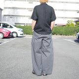 快晴堂(かいせいどう)   半袖スタンド背タックシャツ (32S-37)　