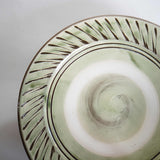 坂本工窯　8寸リム皿（飛び鉋　緑）