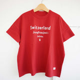 快晴堂(かいせいどう)  半袖GIRL'S Tシャツ （41c-119）　『スイス　山岳観光地図』