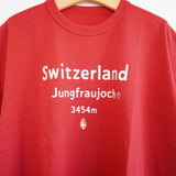 快晴堂(かいせいどう)  半袖GIRL'S Tシャツ （41c-119）　『スイス　山岳観光地図』