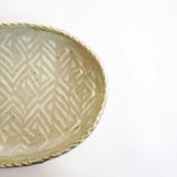 まゆみ窯　象嵌楕円皿（小）