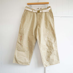 MASTER&CO(マスターアンドコー)　CHINO CUT OFF WITH PAINT（MC729P）（ベージュ）