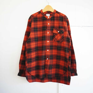 STANDARD SHIRT(スタンダードシャツ)　Band Collar Check Shirt