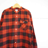 STANDARD SHIRT(スタンダードシャツ)　Band Collar Check Shirt